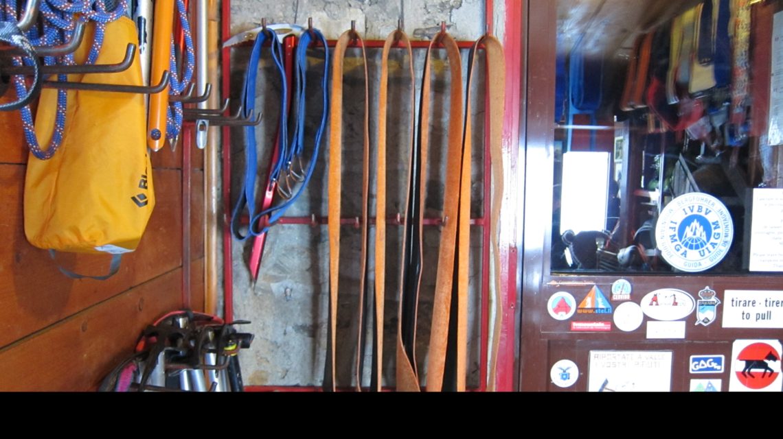 Drying gear in the hut